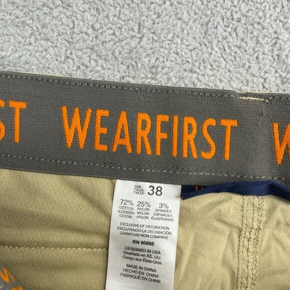 NWOT Wearfirst Men's Size 38 Khaki Cargo Shorts Cotton/Nylon/Spandex - Picture 4 of 5